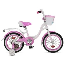 Велосипед детский MAXXPRO FLORINA-N14-1 14" розовый, белый FLORINA-N14-1