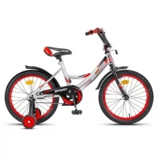 Велосипед детский MAXXPRO SPORT 18" серебристо-красный SPORT-18-4
