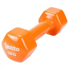 Гантель для фитнеса виниловая Voitto 2 кг