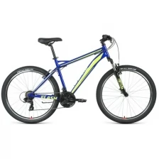 Велосипед горный хардтейл FORWARD FLASH 26 1.2 S 26" 19" синий/ярко-зеленый RBKW1M16GS32 2021