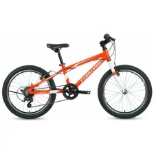 Велосипед горный хардтейл FORWARD RISE 20 2.0 20" 10,5" оранжевый/белый RBKW91607005 2019