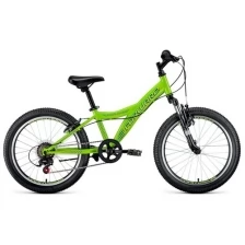 Велосипед горный хардтейл FORWARD Dakota 20 2.0 20" 10,5" зеленый RBKW1J106007 2021