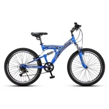 Велосипед горный двухподвес двухподвес MAXXPRO Sensor 24" 15,5" сине-черный N2410-5 2021