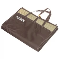 Коврик-сумка пляжный 180х90 см, солома, с руч, закрытие ремнем и пуговицей, FM-23