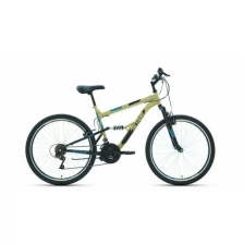 Велосипед горный двухподвес ALTAIR MTB FS 26 1.0 26" 16" бежевый/черный RBKT1F16E002 2021 г.